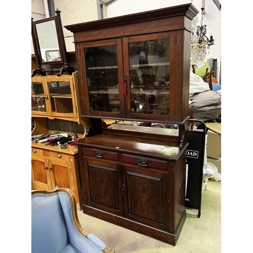 Two height antique kitchen dresser,