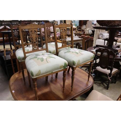 Set of four antique inlaid rosewood