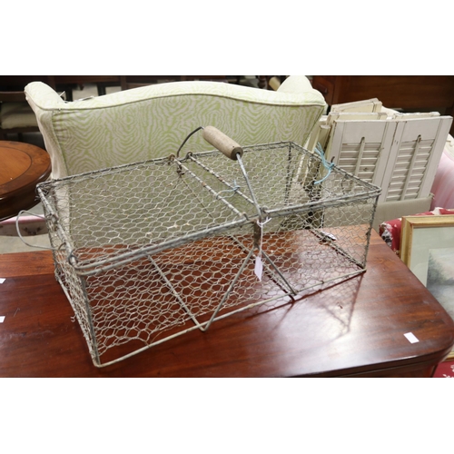 Vintage French wire basket, approx