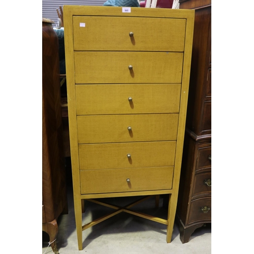 Modern six drawer chest X frame