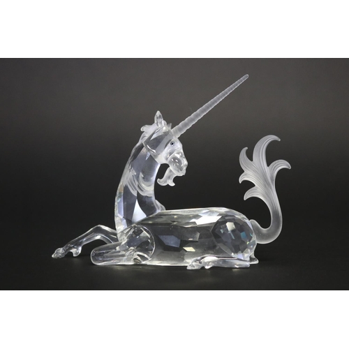 Swarovski crystal unicorn figure, approx