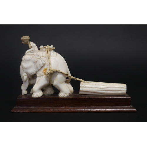 Well carved ivory figure of an elephant