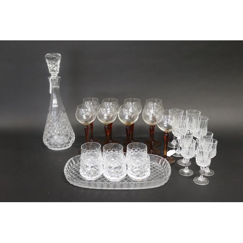 Assortment of glass ware to include