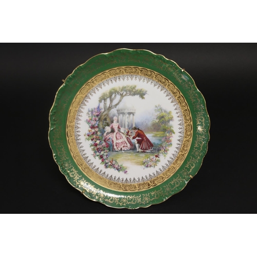 French Limoges porcelain plate of green
