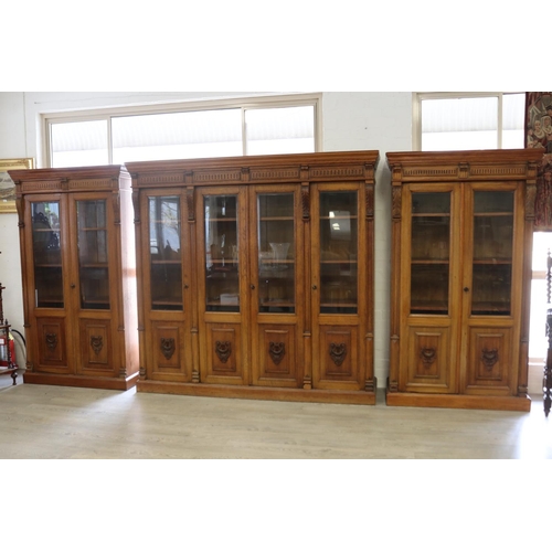 Impressive antique carved oak set