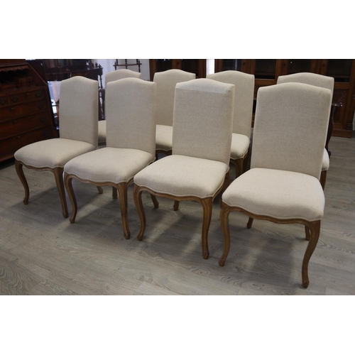 Set of eight French style upholstered