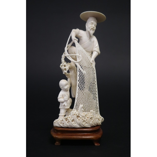 Finely carved ivory figure of an