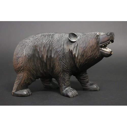 Japanese carved hardwood bear, approx