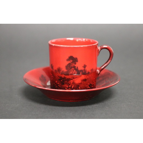 Royal Doulton flambe red cup & saucer