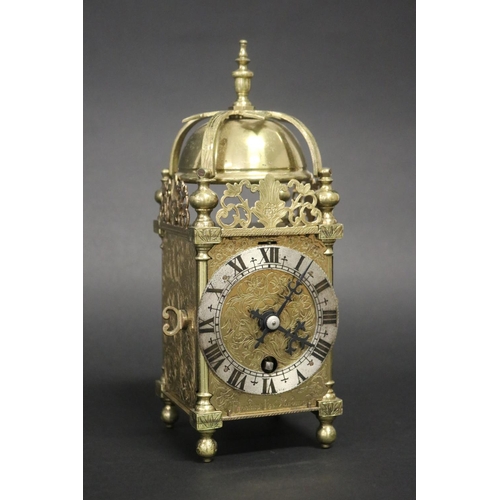Elliot of London brass lantern clock,