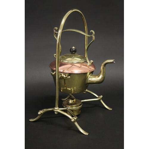 Antique copper & brass spirit kettle