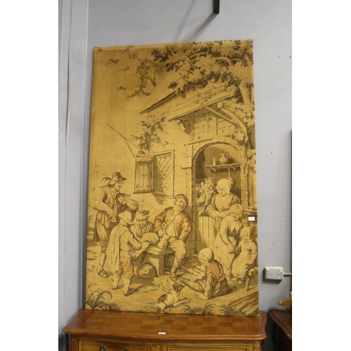 Antique French machine worked tapestry