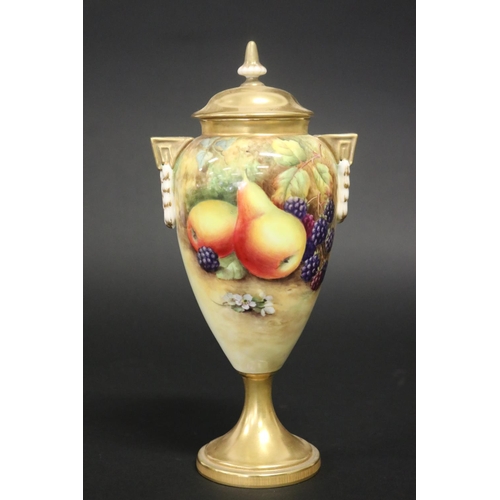 Royal Worcester fruit painted vase