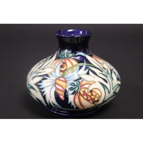 Moorcroft pottery squat form vase