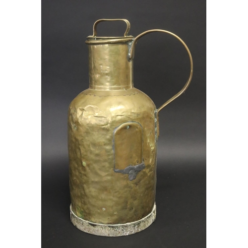 Large Antique French brass lidded jug,