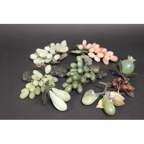 Collection of jade & hardstone fruits