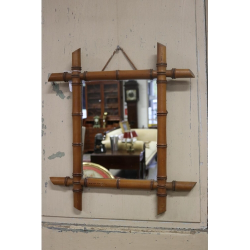 Antique French faux bamboo mirror,