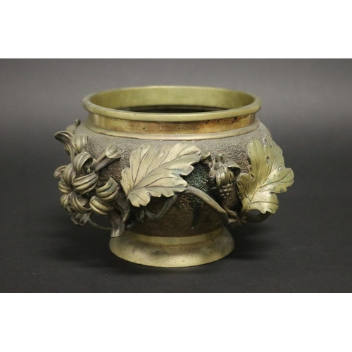 Asian Cast brass jardinière with