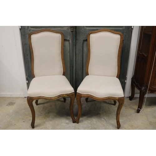 Pair of French style upholstered