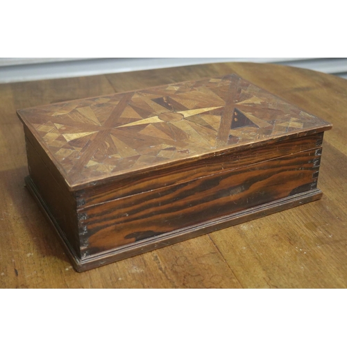 Old French specimen wood box, missing