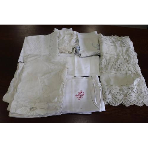Collection of antique French linen