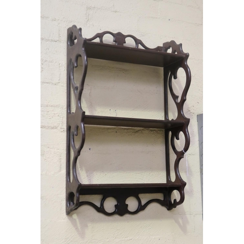 Antique pierced carved wall shelf