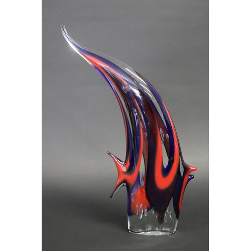 Large art glass fish, approx 41cm