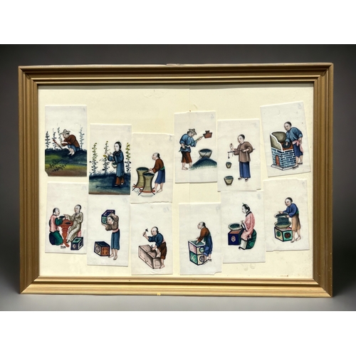 A framed collection of Chinese