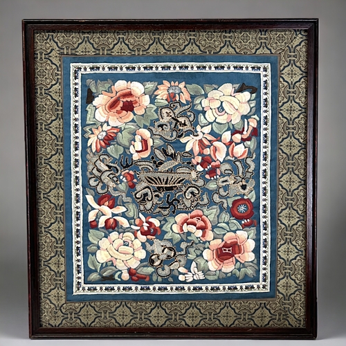 A Chinese silk embroidered panel.20th