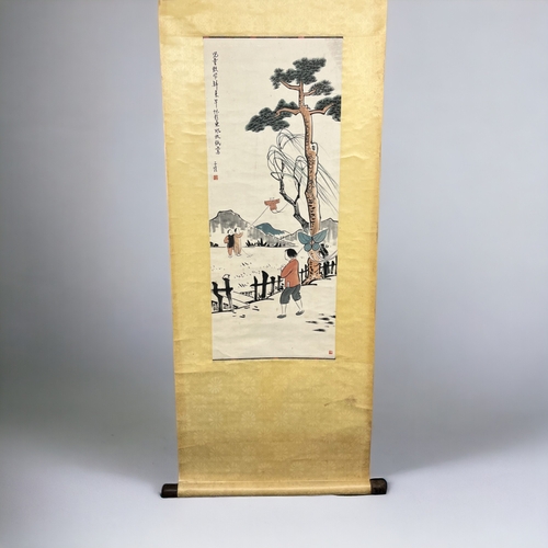 A Chinese school Watercolour scroll