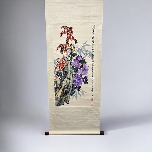 A Chinese school Ink & colour scroll