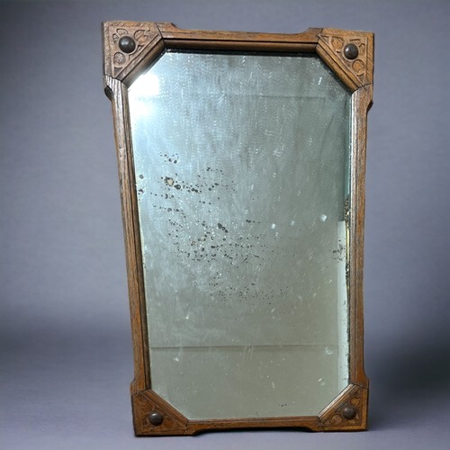 Arts & Crafts Oak framed Mirror
