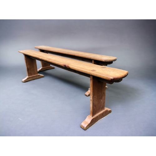 A PAIR OF FRENCH FARMHOUSE FRUITWOOD