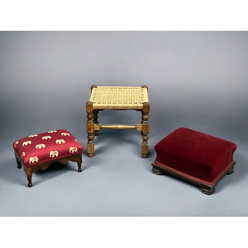 Two Victorian Gout stools, together