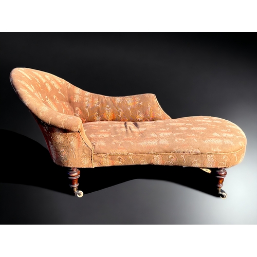 A Victorian Mahogany frame Chaise