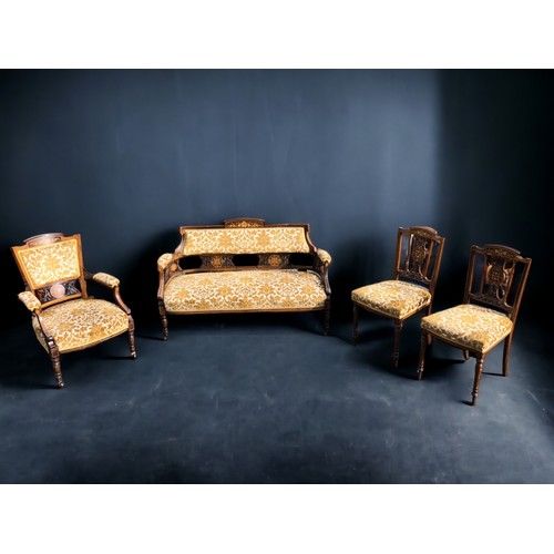 Edwardian inlaid Parlour salon suite..Including