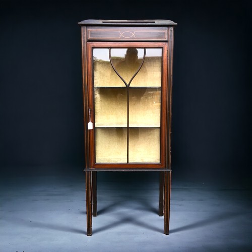 An Edwardian Glazed Display Cabinet.Stood
