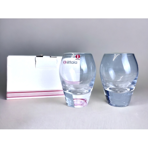 A BOXED PAIR OF IITTALA DRINKING