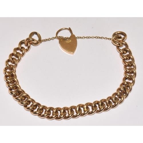 9ct Gold Ladies Bracelet. Links Individually