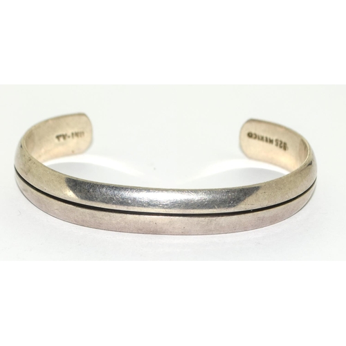 925 silver solid cuff bangle