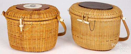 TWO CONTEMPORARY NANTUCKET BASKET