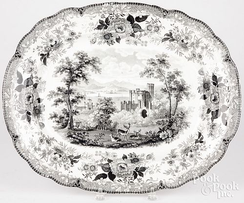 GRISAILLE STAFFORDSHIRE PLATTERGrisaille