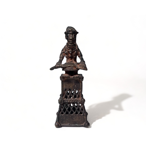 AFRICAN 'BENIN' TYPE FIGURAL BELL.Eroro