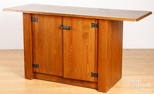 CONTEMPORARY MISSION STYLE OAK BAR OR