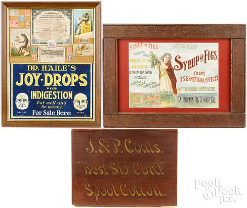 TWO FRAMED ADVERTISING POSTERS,