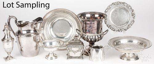 LARGE GROUP OF SILVER PLATELarge