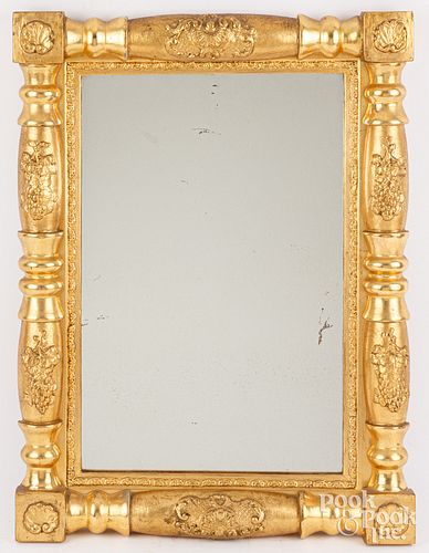 SHERATON GILTWOOD MIRROR, 19TH