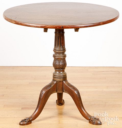 GEORGE III MAHOGANY TEA TABLE,