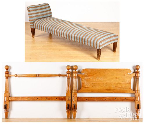 NEW ENGLAND PRIMITIVE PINE DAYBED,