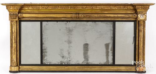 SHERATON GILTWOOD OVERMANTEL MIRROR,